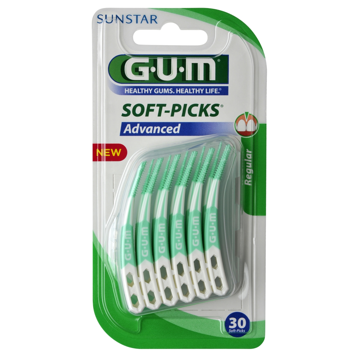 GUM Soft Picks Advanced Regular zobu bakstāmie kociņi 30 gab