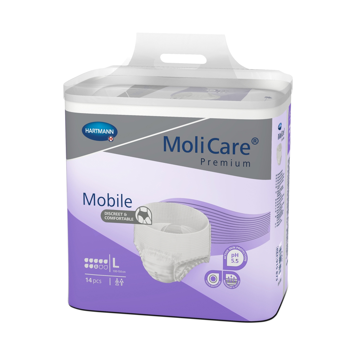 MOLICARE Premium Mobile bikses (L izmērs,8 lāses), 14 gab