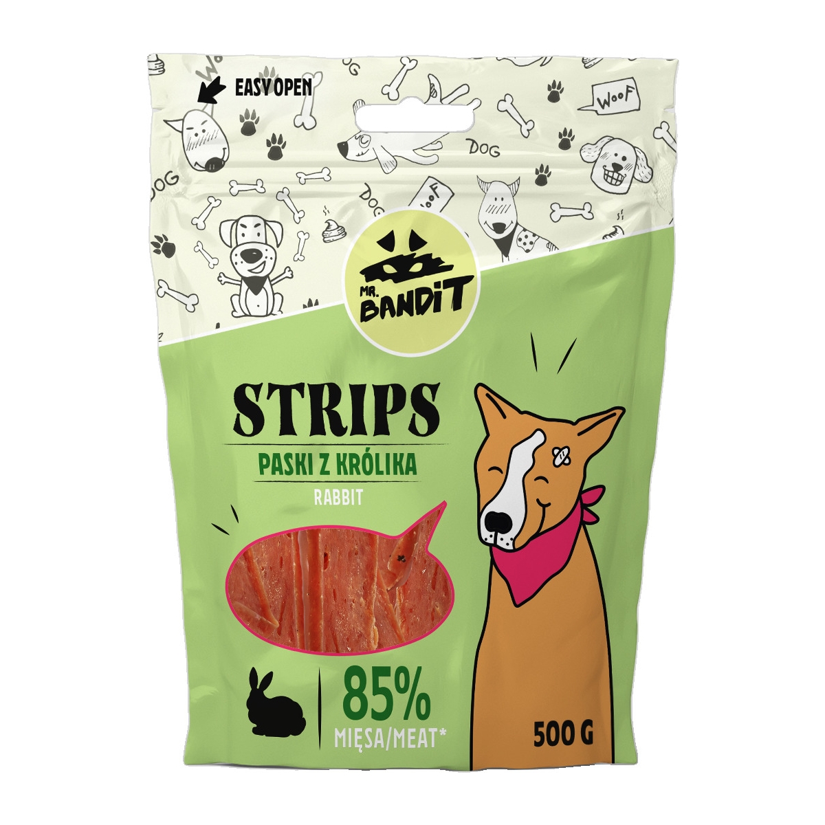 MR.BANDIT STRIPS TRUŠA PLĀNĀS STRĒMELES 500G - Produkta attēls