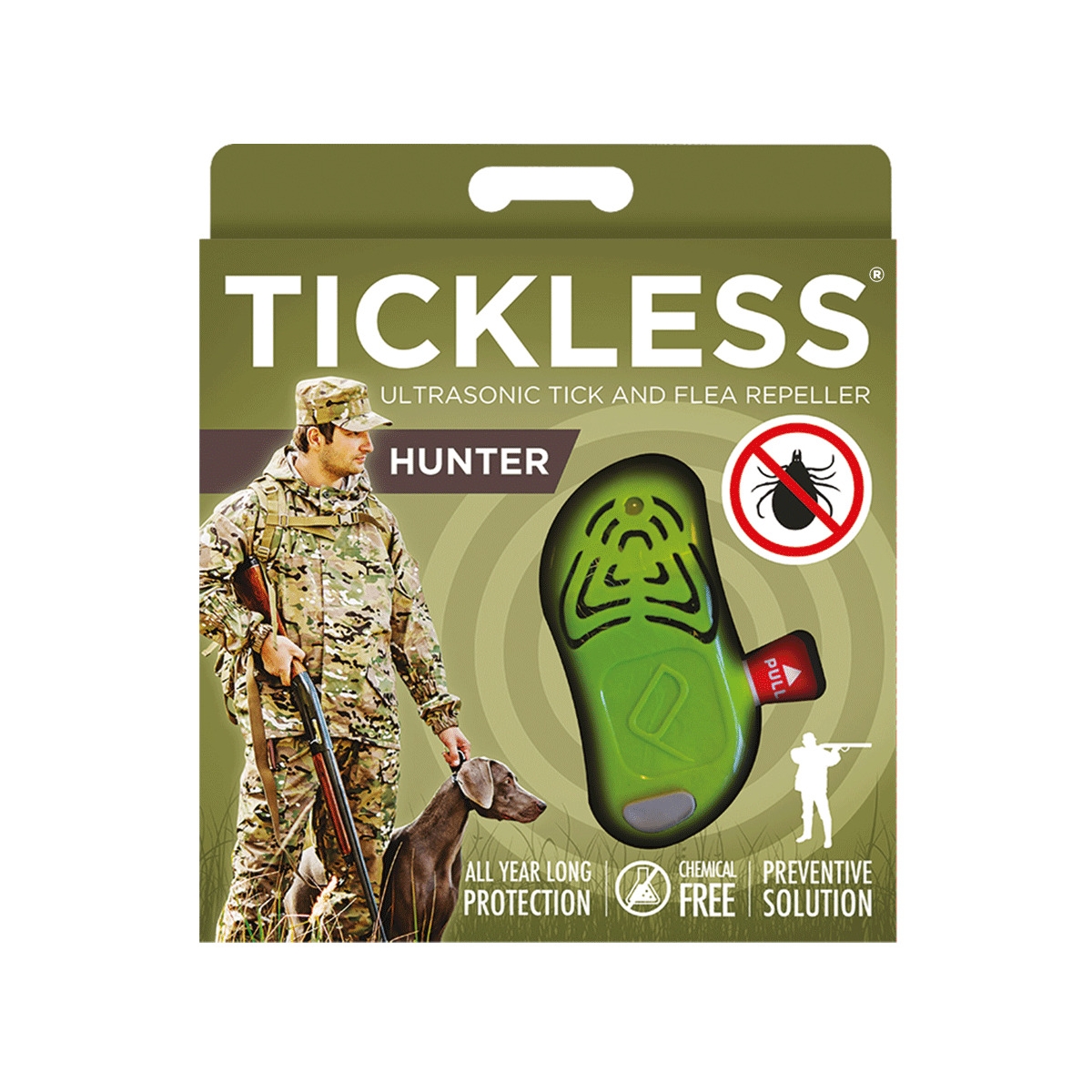 Tickless Hunter ultraskaņas repelenta ierīce, zaļa