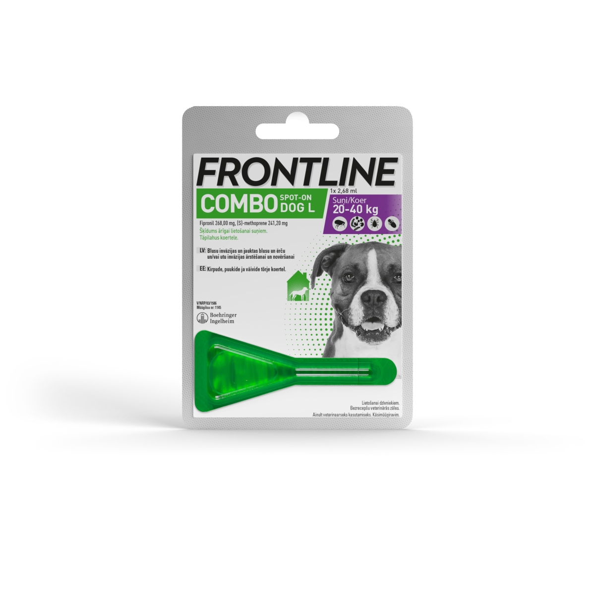 FRONTLINE COMBO SPOT-ON DOG L SUŅIEM (20-40KG) N1 - Produkta attēls