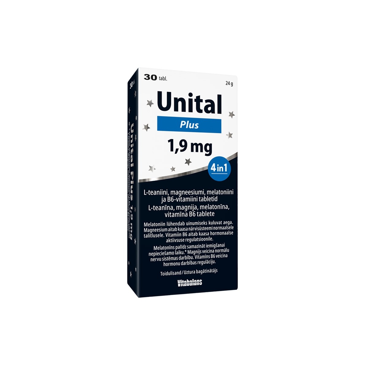 UNITAL Plus 1.9 mg tabletes, 30 gab. - Produkta attēls