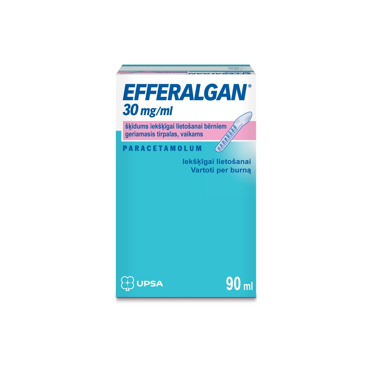 EFFERALGAN PEDIATRIC 30MG/ML ŠĶĪDUMS 90ML - Produkta attēls