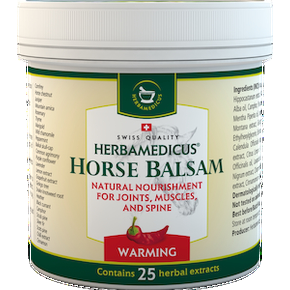 HERBAMEDICUS Horse balzam sildošs 250 ml - Produkta attēls