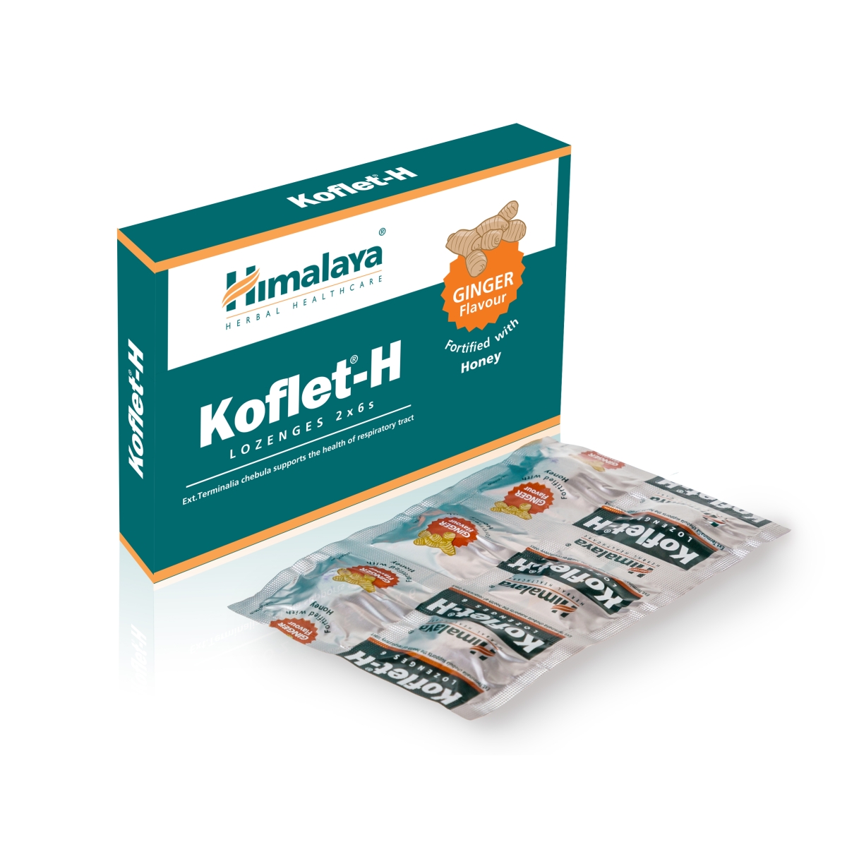 Himalaya Koflet®-H ledenes ar ingvera garšu  N12 (1+1) - Produkta attēls