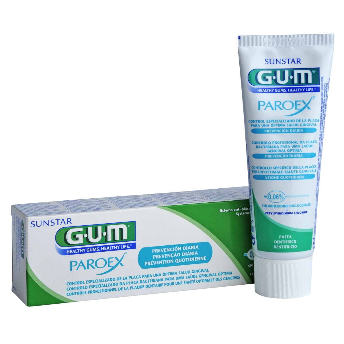 GUM® Paroex zobu pasta 0,06% CHX + CPC, 75 ml - Produkta attēls