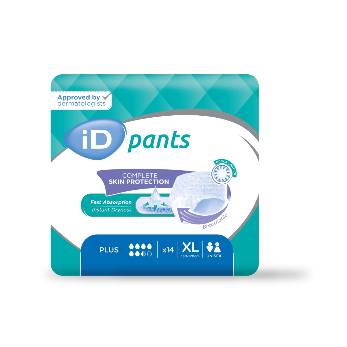 ID Pants Plus XL uzsūcošās bikses, 14 gab.