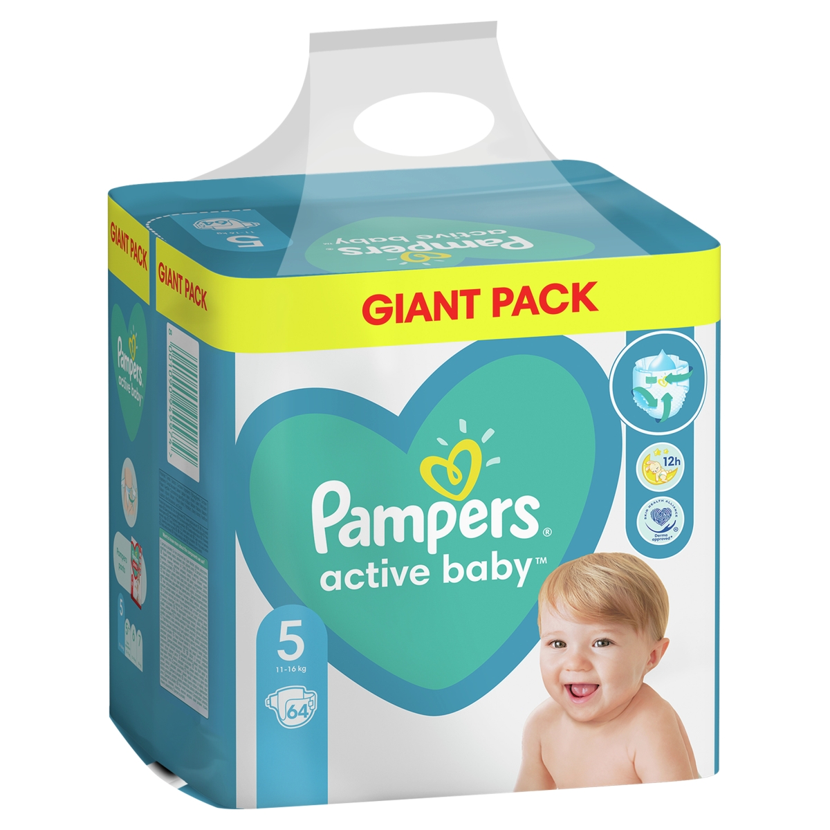 PAMPERS ACTIVE BABY S5, 64 gab., GP - Produkta attēls