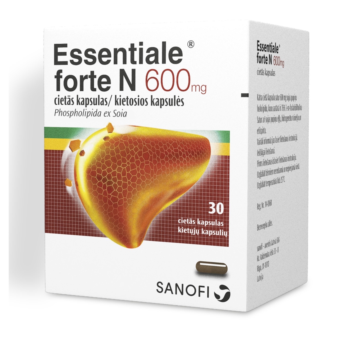 ESSENTIALE® Forte N 600 mg kapsulas, 30 gab