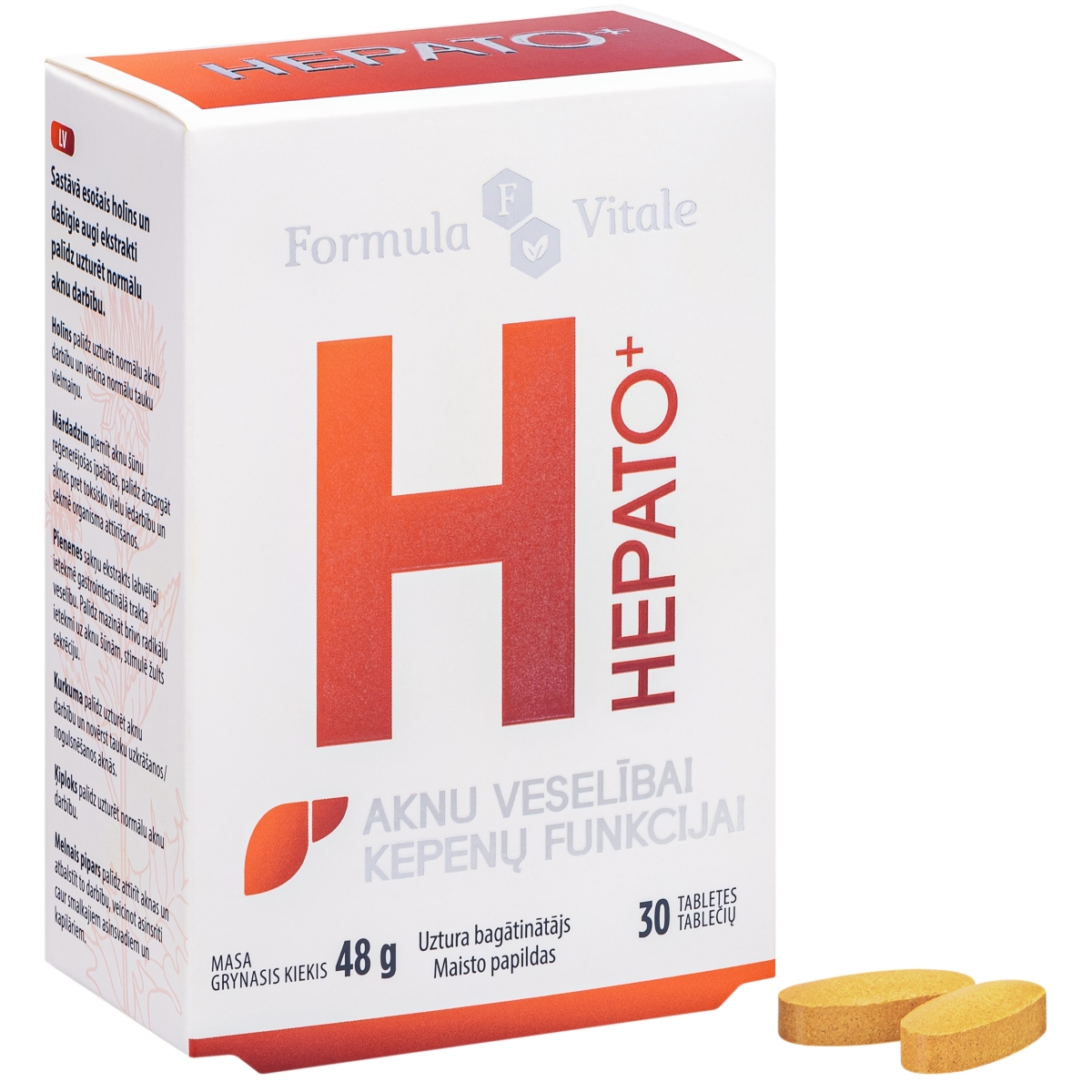 FORMULA VITALE Hepato kapsulas, 30 gab - Produkta attēls