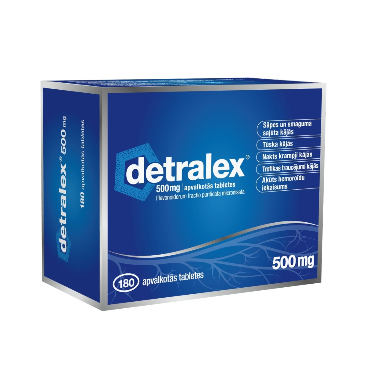 DETRALEX 500 mg tabletes, 180 gab. - Produkta attēls