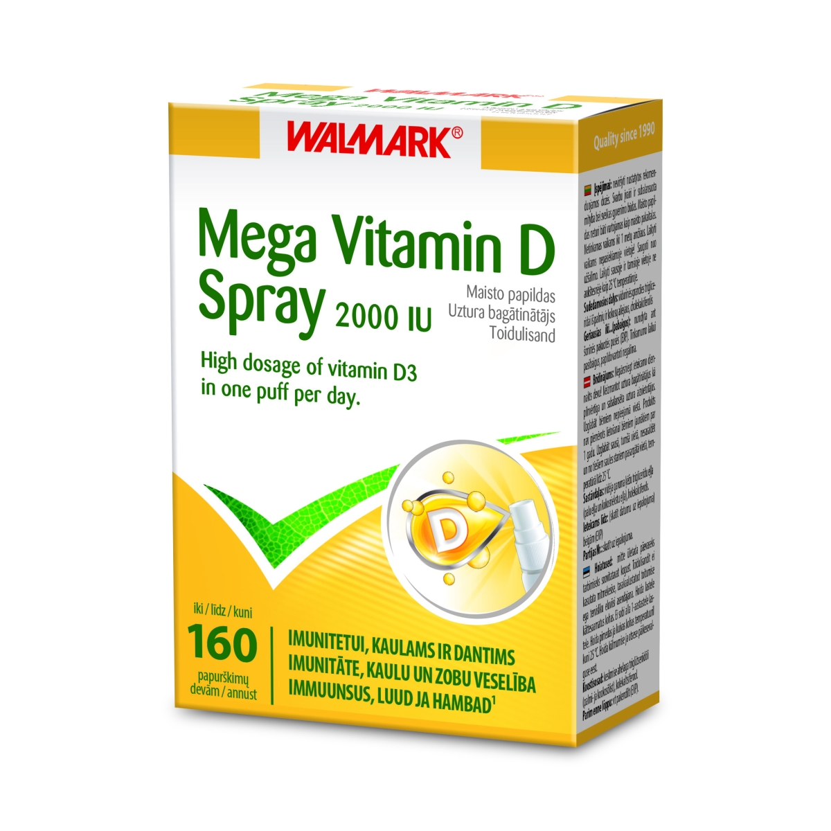 WALM. MEGA VIT D SPRAY 2000IU 8ML - Produkta attēls