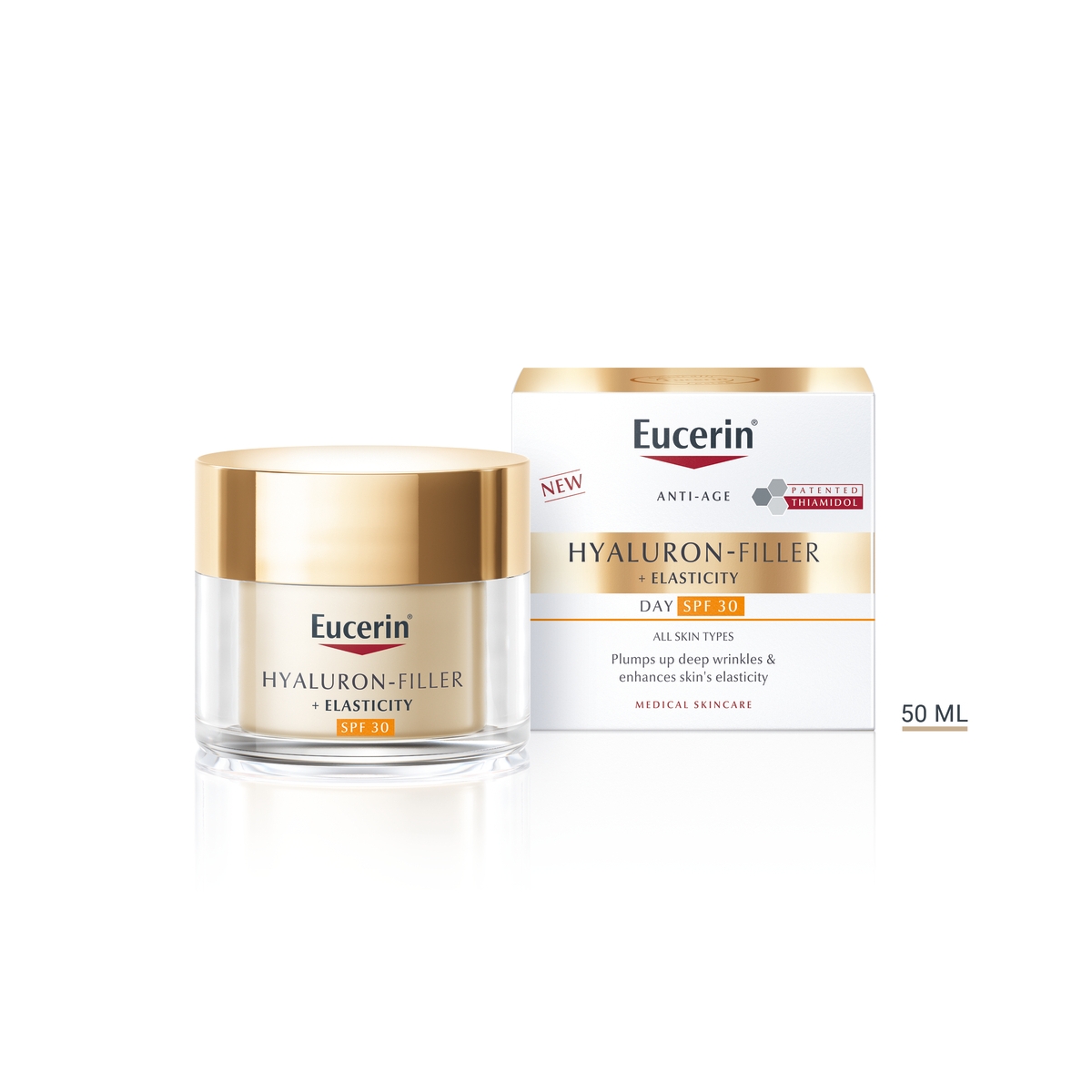 EUCERIN Hyaluron-Filler + Elasticity dienas krēms ar SPF30, 50 ml