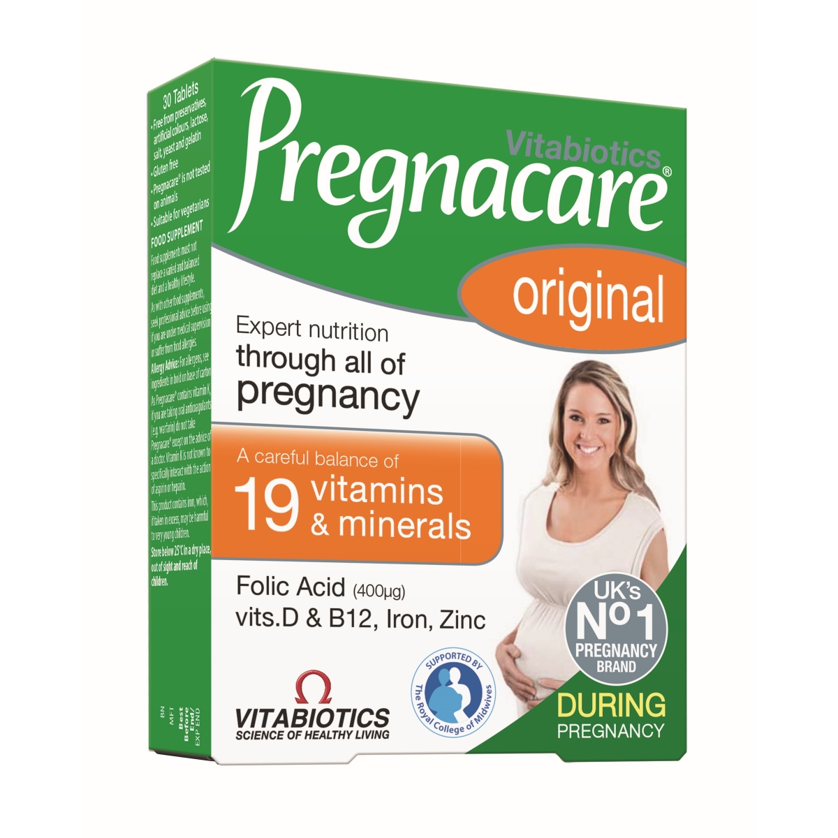 PREGNACARE® original tabletes, 30 gab. (bojāts iepakojums) - Produkta attēls