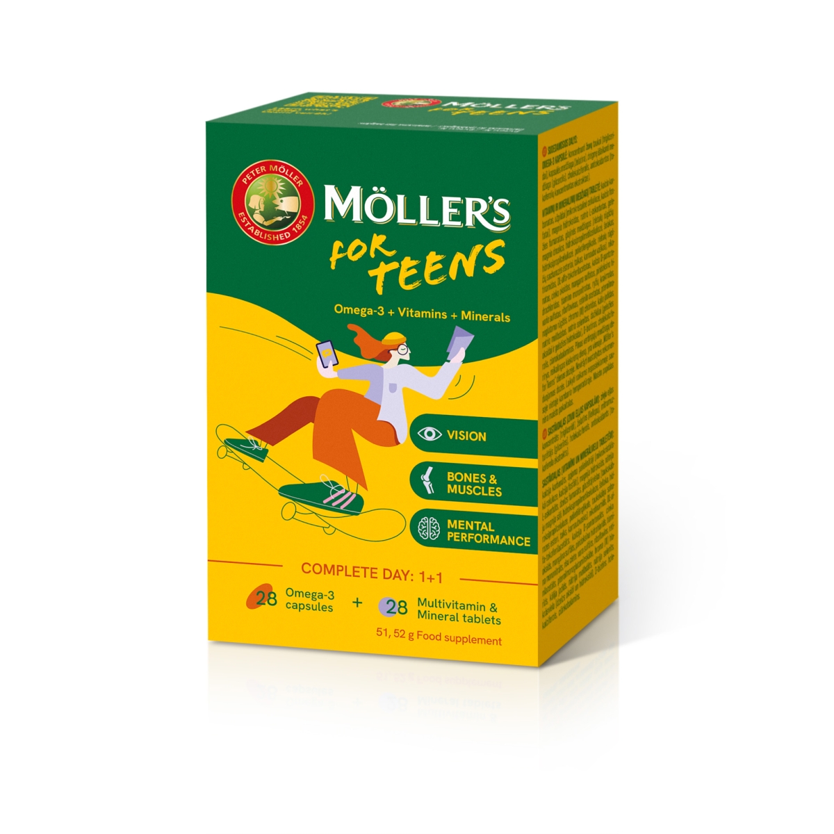 MOLLERS For Teens kapsulas 28 gab + tabletes 28 gab.