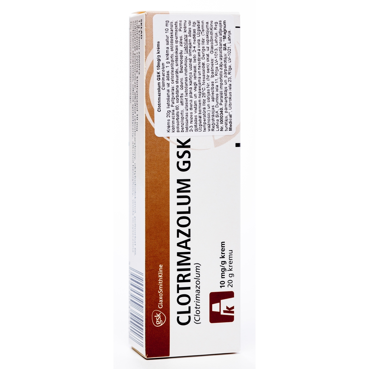 CLOTRIMAZOLUM CRM 1%  20G PI M - Produkta attēls