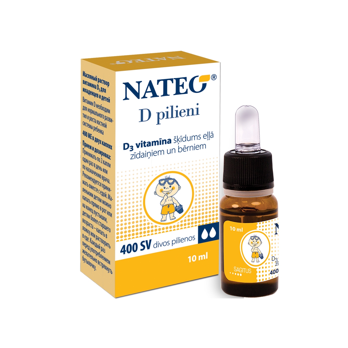 NATEO D pilieni bērniem, 10 ml