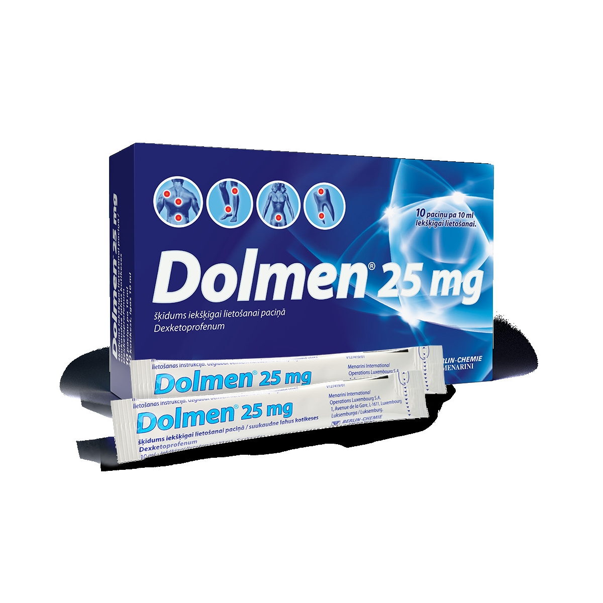 DOLMEN 25MG/10ML ŠĶĪDUMS IEKŠĶĪGAI LIET. PAC N10 - Produkta attēls