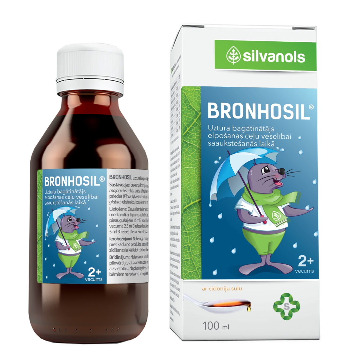 SILVANOLS Bronhosil sīrups, 100 ml