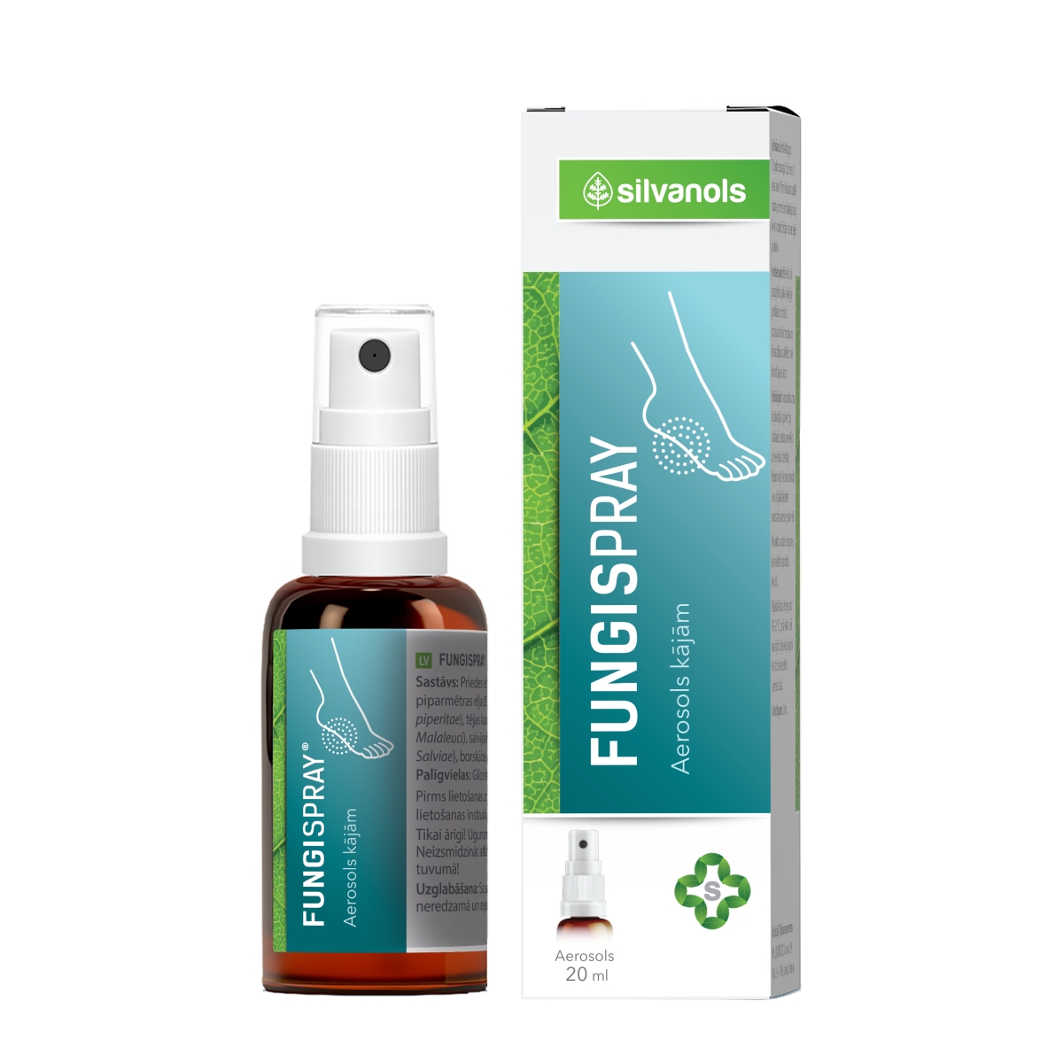 SILVANOLS Fungispray sprejs, 20 ml - Produkta attēls