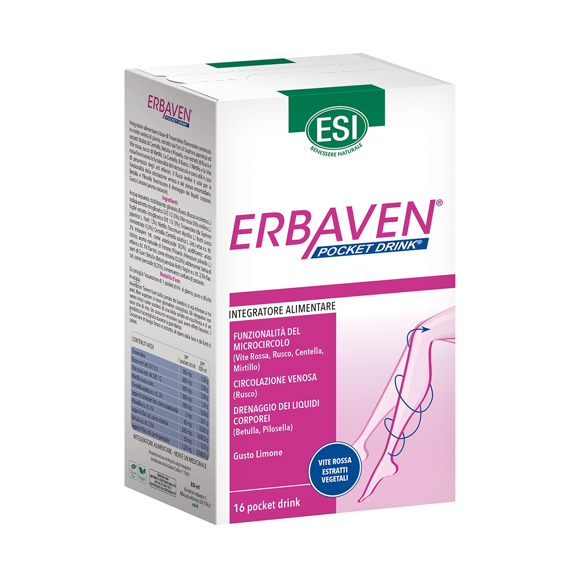 Erbaven Pocket Drink 16x20ml - Produkta attēls