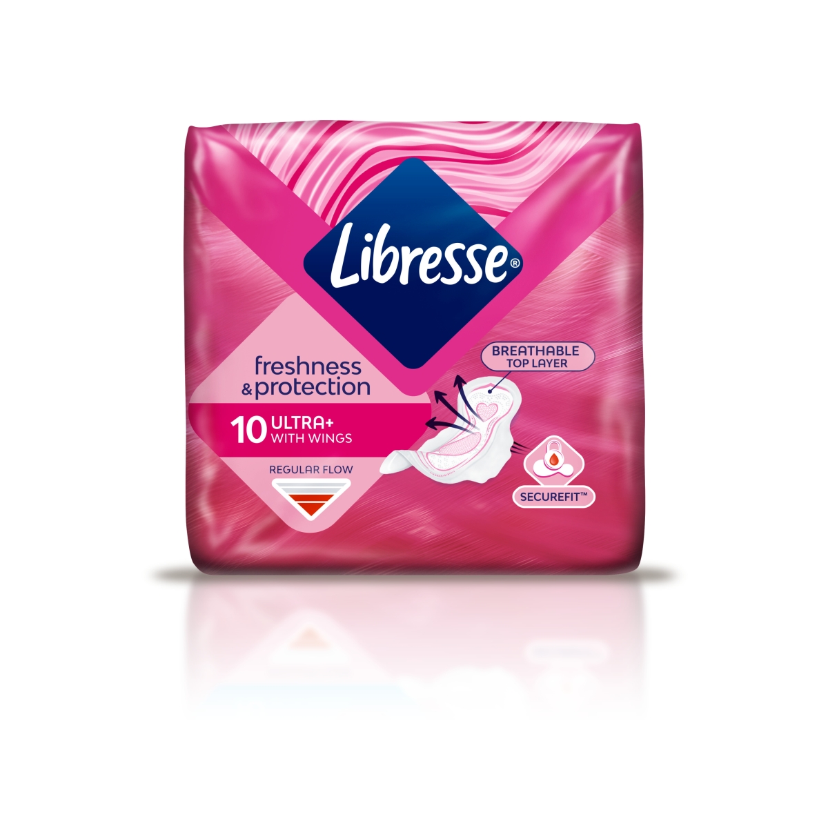 LIBRESSE Ultra Plus Wing paketes, 10 gab