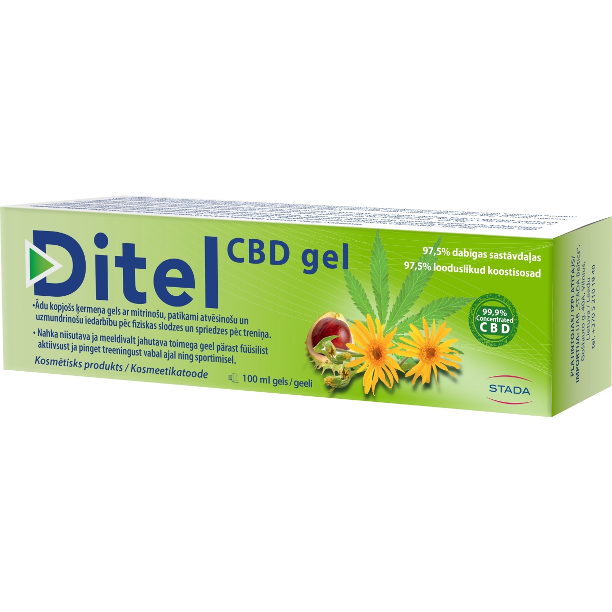 DITEL CBD gels, 100 g - Produkta attēls