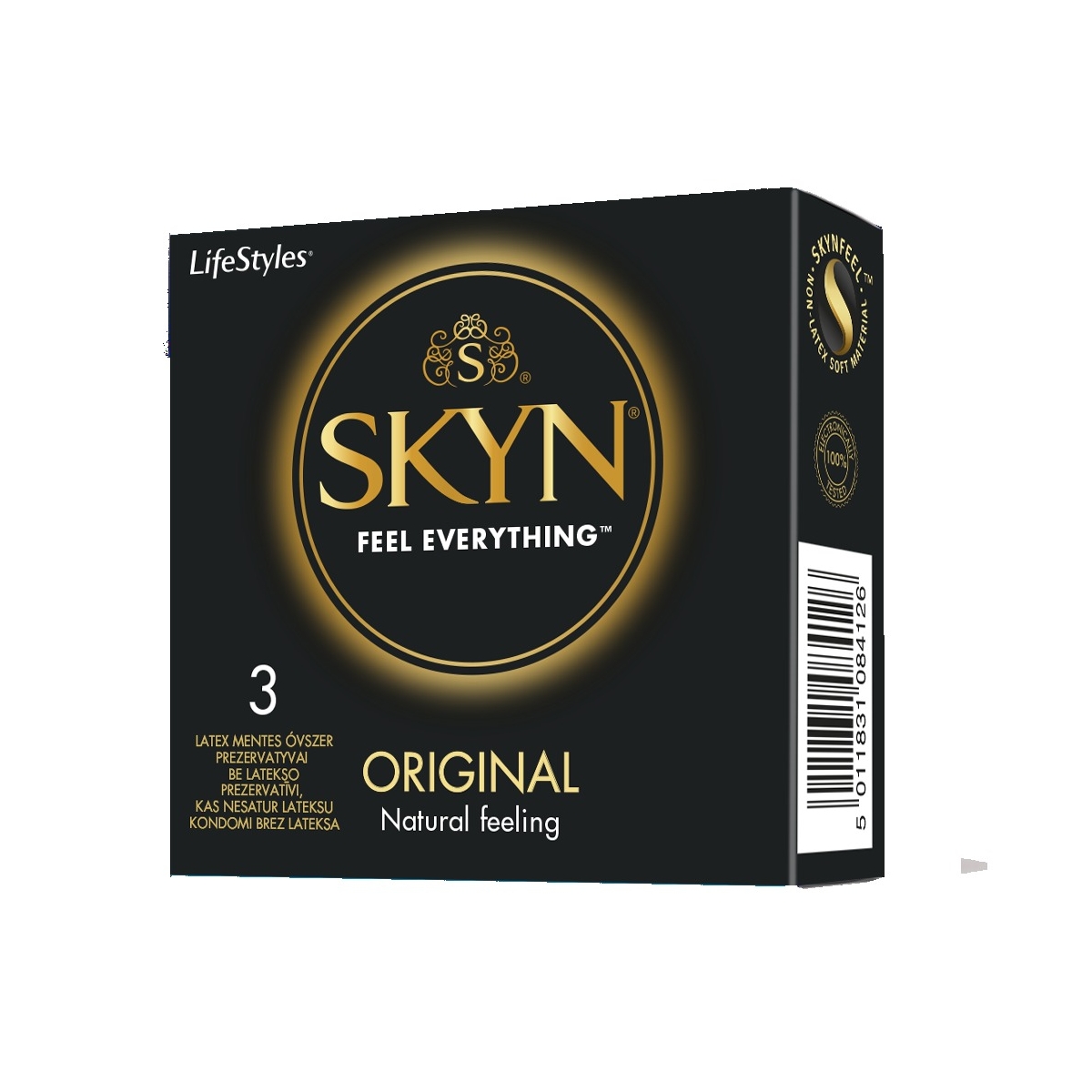 LIFESTYLES Skyn Original prezervatīvi, 3 gab. - Produkta attēls