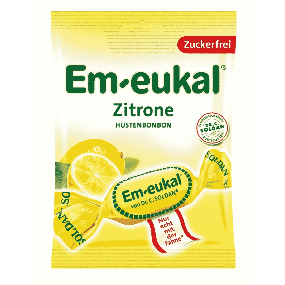 EM-EUKAL citrona ledenes ar C vitamīnu (bez cukura), 50 g - Produkta attēls