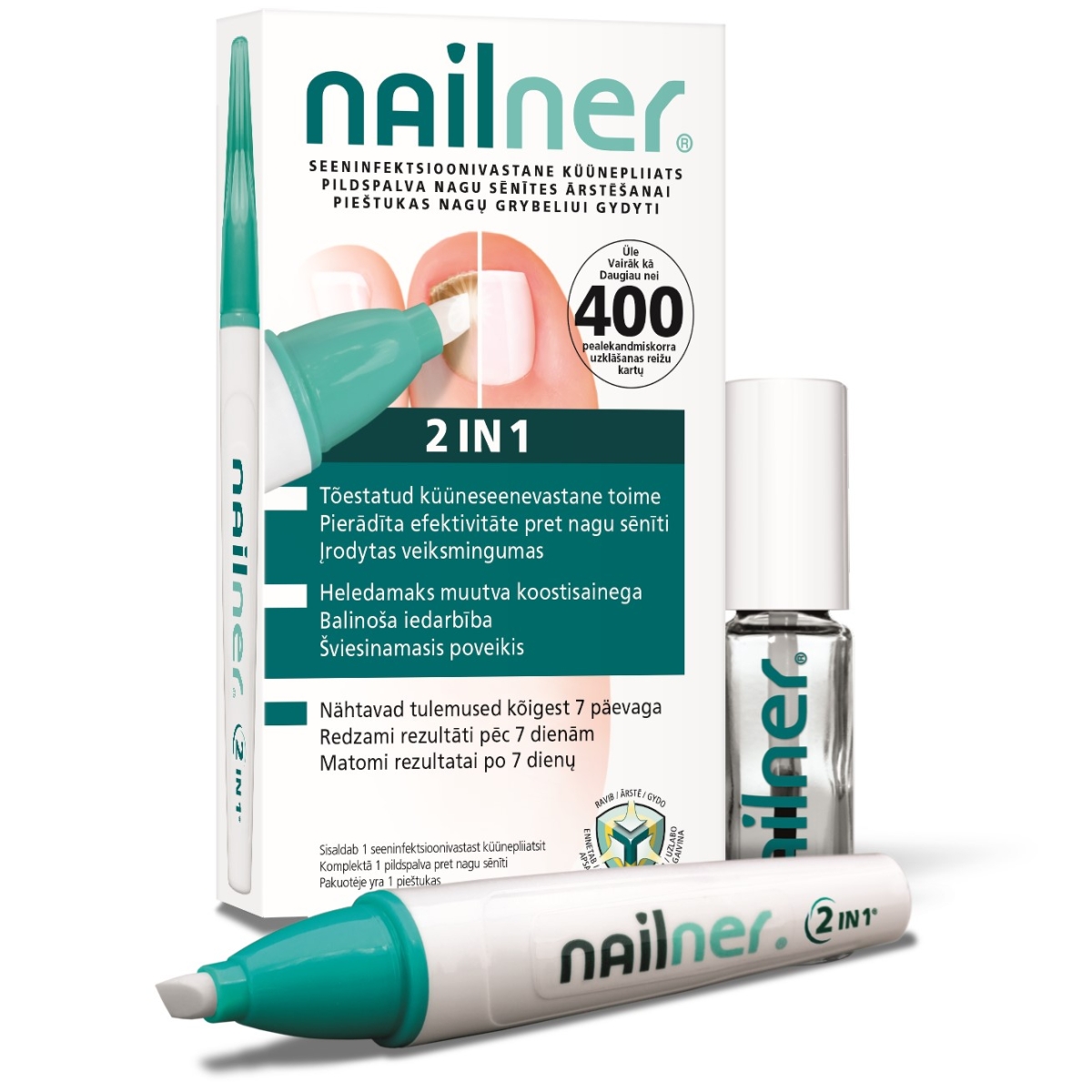 NAILNER ZĪMULIS 2IN1 4ML N1 - Produkta attēls