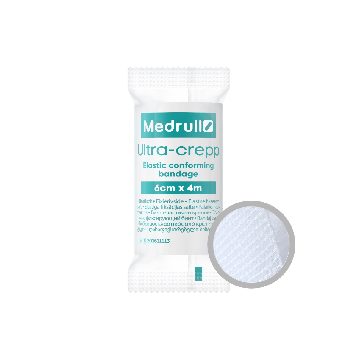 MEDRULL Saite elastīgā Ultra-crepp, 4 m x 6 cm - Produkta attēls