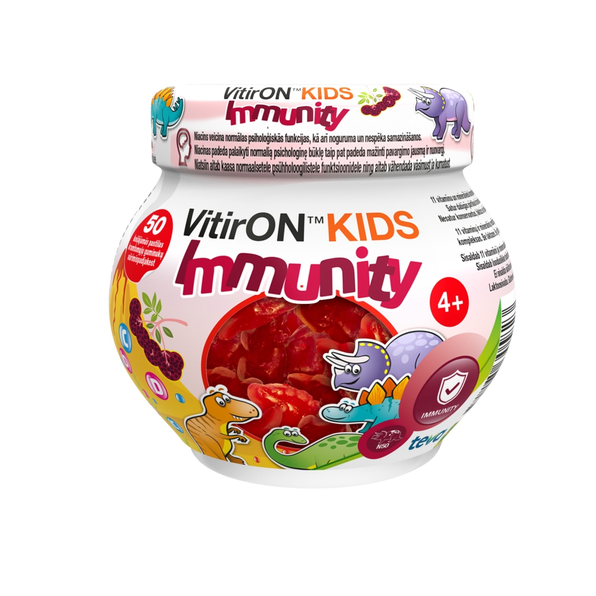 VITIRON™ Kids Immunity pastilas, 50 gab.