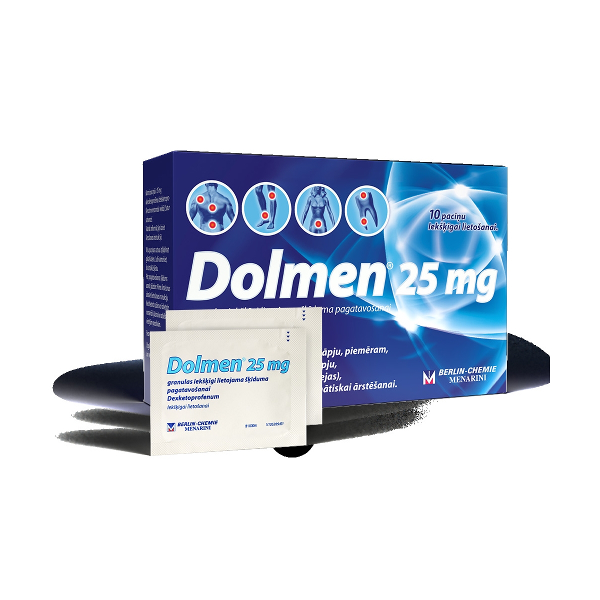 DOLMEN 25MG (DEXKETOPROFENUM) SACH N10 - Produkta attēls