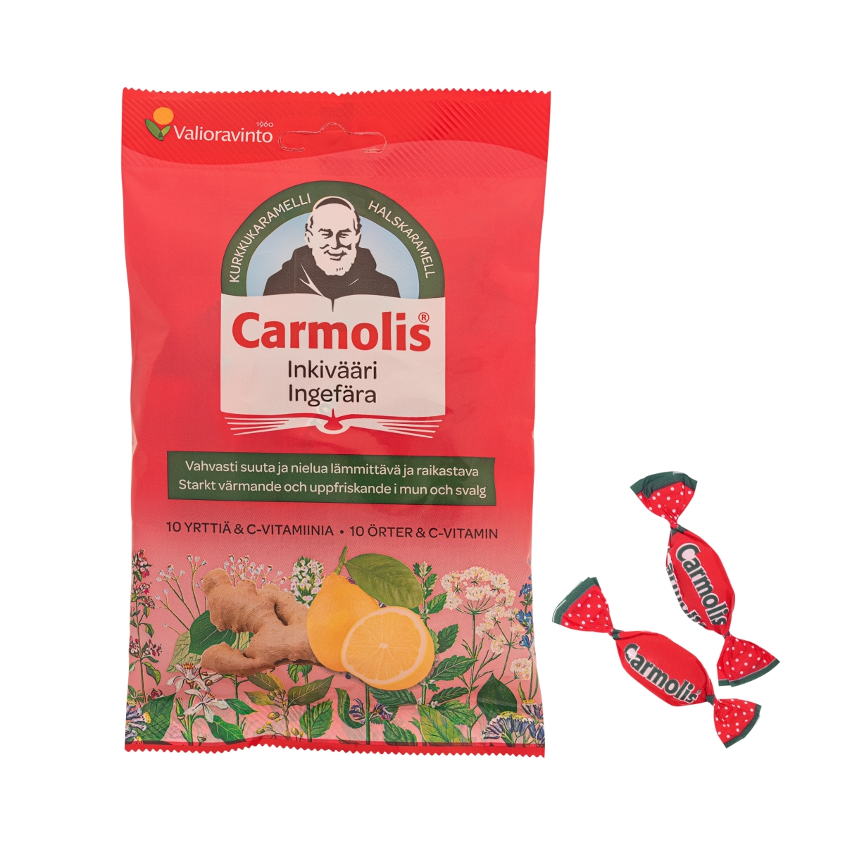 CARMOLIS ledenes ar ingveru un c vitamīnu, 75 g