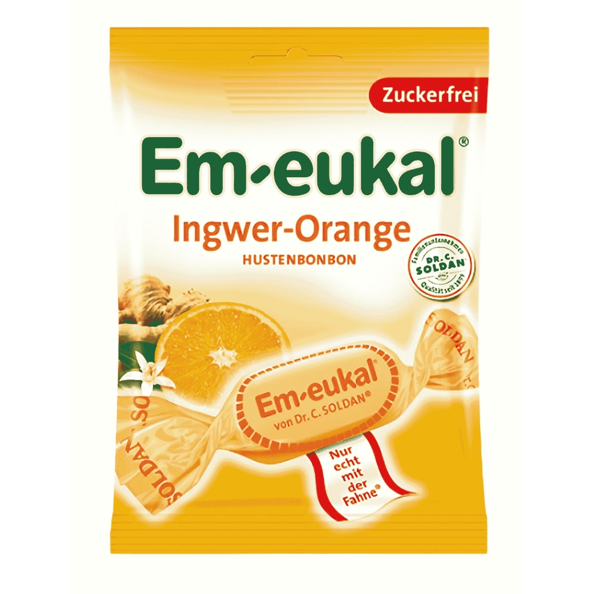 EM-EUKAL ingvera - apelsīna ledenes ar C vitamīnu, 50 g - Produkta attēls