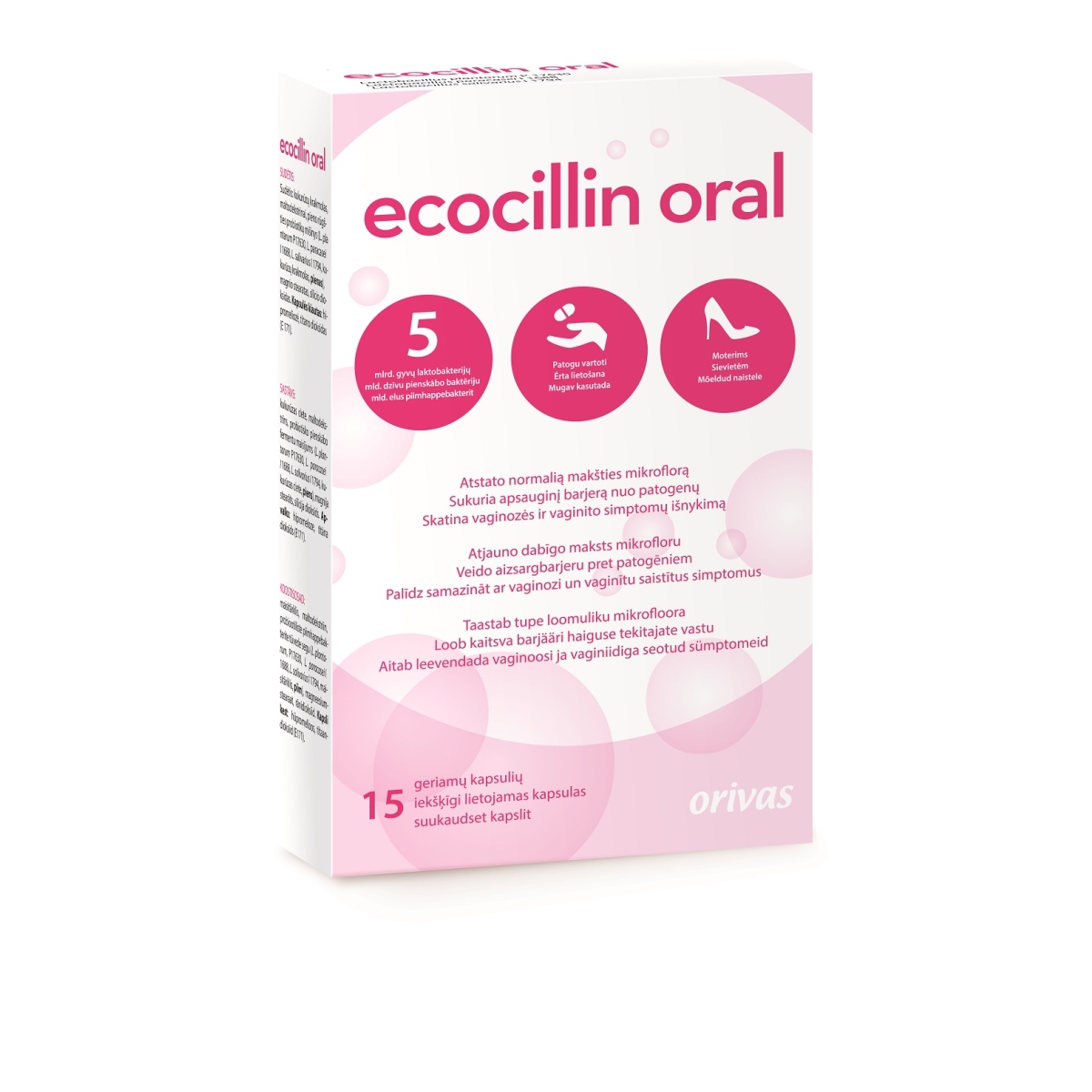 ECOCILLIN oral kapsulas, N15 - Produkta attēls