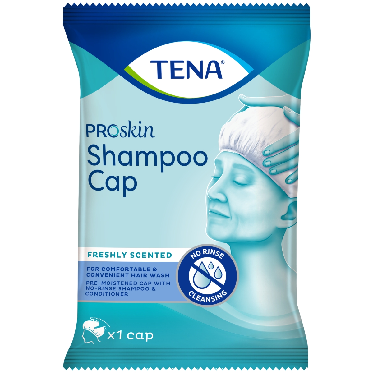 TENA Shampoo Cap ProSkin mazgāšanas cepure, 1 gab - Produkta attēls