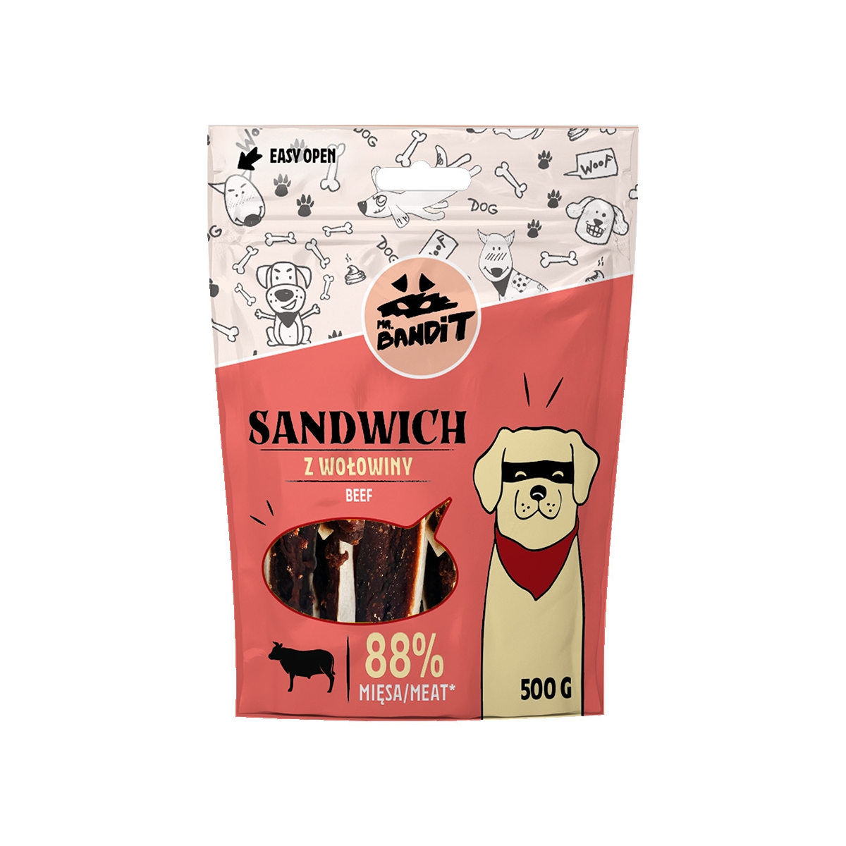 MR.BANDIT SANDWICH KĀRTAINS LIELLOPS 500G - Produkta attēls