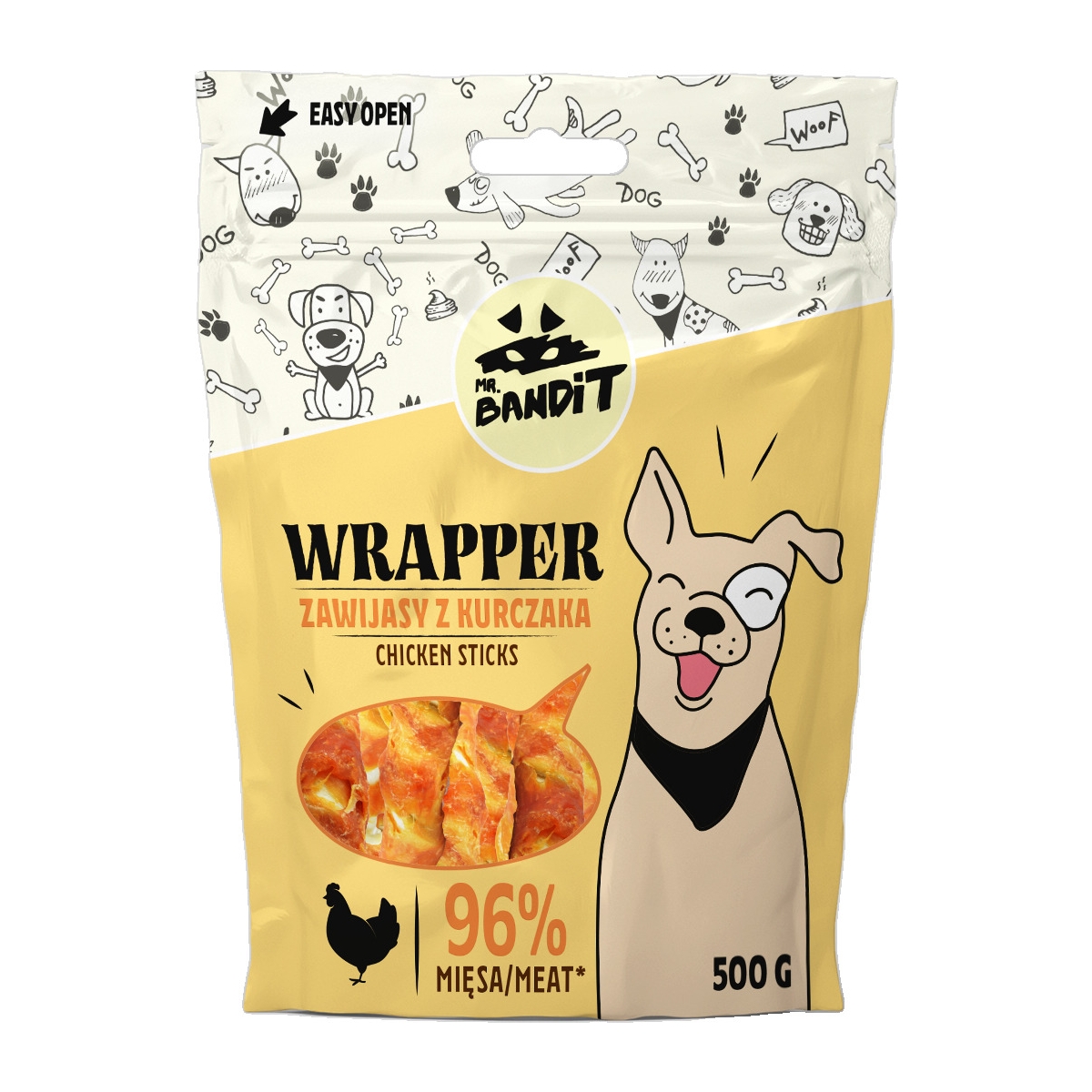 MR.BANDIT WRAPPER TĪTAS VISTAS NŪJIŅAS 500G - Produkta attēls