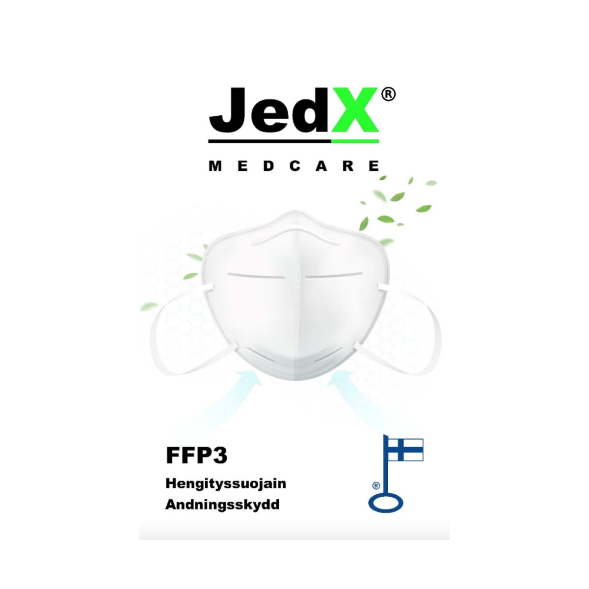 RESPIRATORS JEDX  FFP3 BEZ VĀRSTA N3 - Produkta attēls