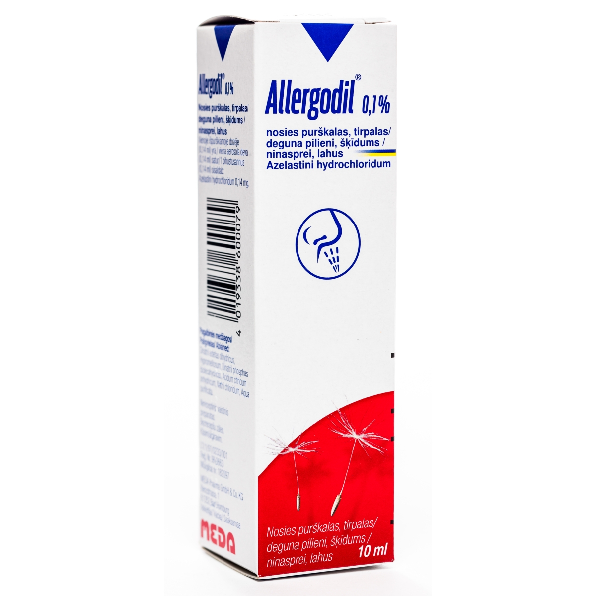 ALLERGODIL DEGUNA AEROSOLS 0.1% 10ML - Produkta attēls