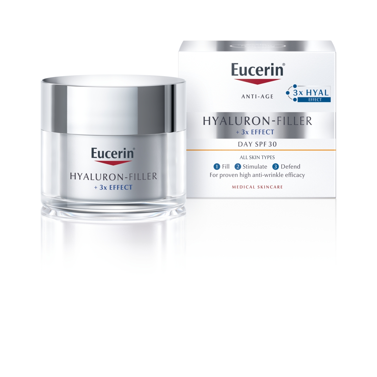 EUCERIN Hyaluron-Filler dienas krēms ar SPF 30, 50 ml - Produkta attēls