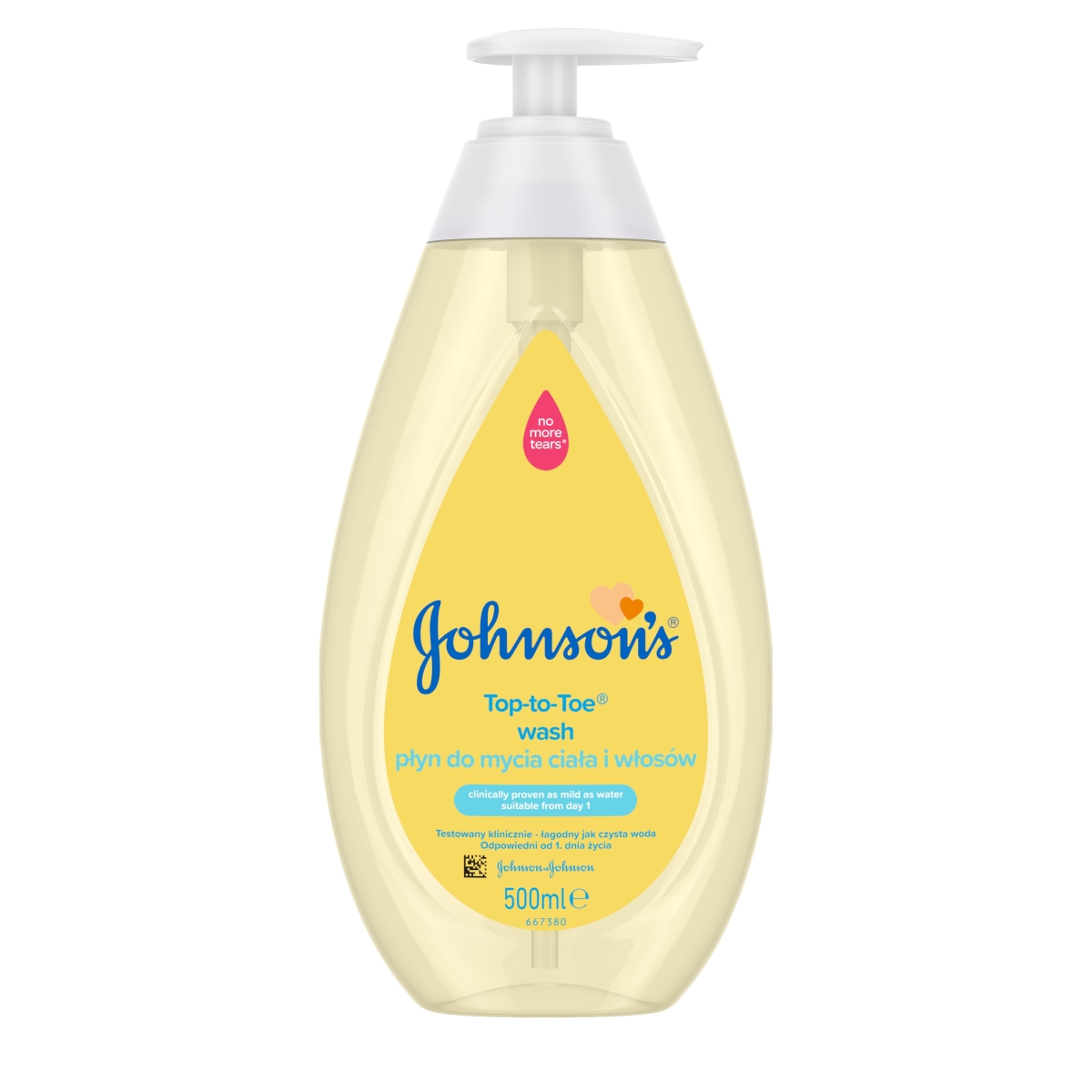 Johnsons baby vannošanās līdzeklis TOP-TO-TOE 500ML - Produkta attēls