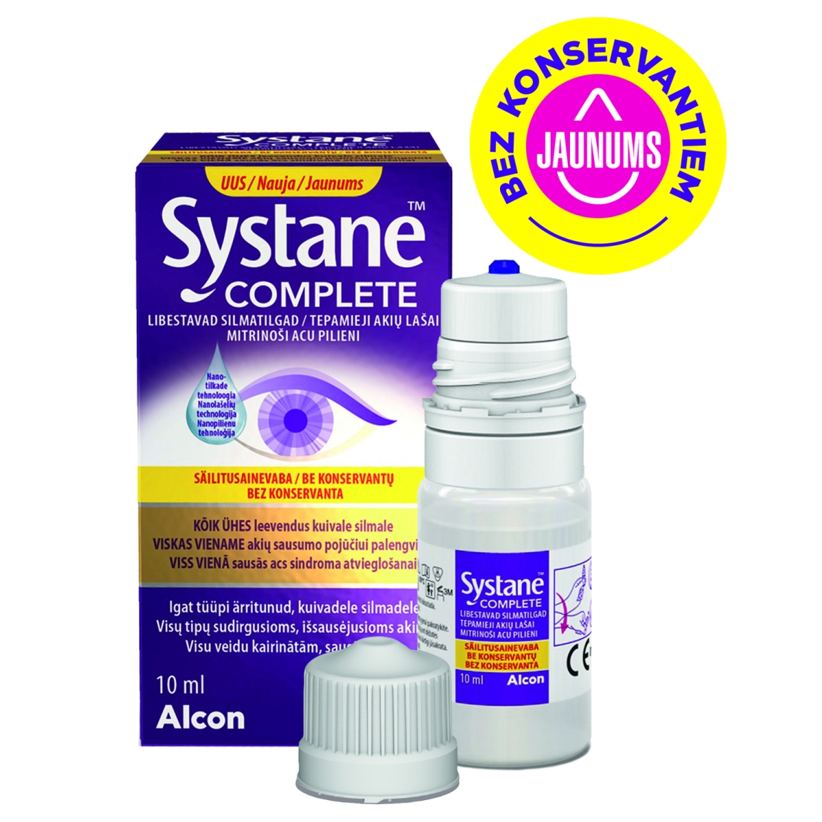 SYSTANE COMPLETE mitrinoši acu pilieni bez konservanta, 10 ml