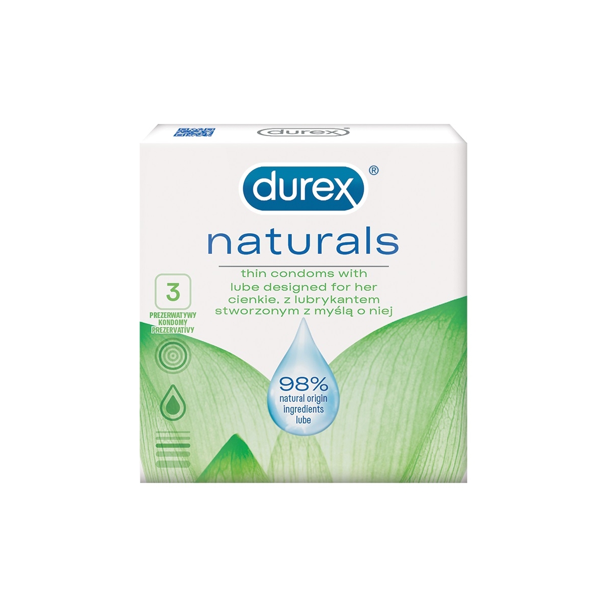 CONDOMS DUREX NATURALS N3 - Produkta attēls