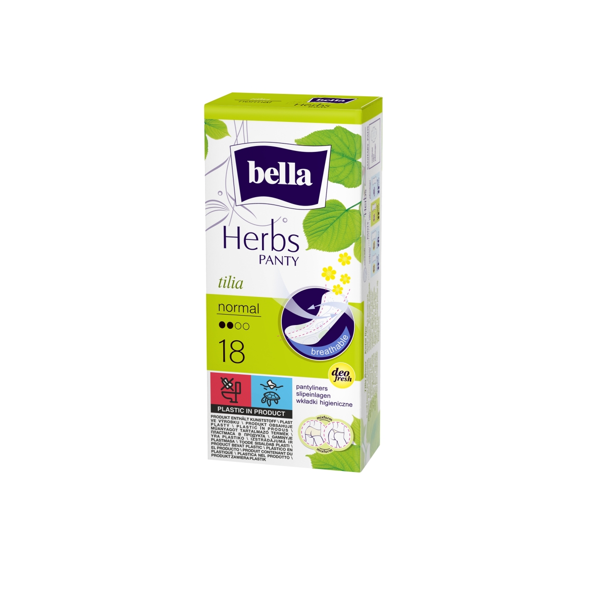 BELLA HERBS Tilia ikdienas ieliktnīši, 18 gab.