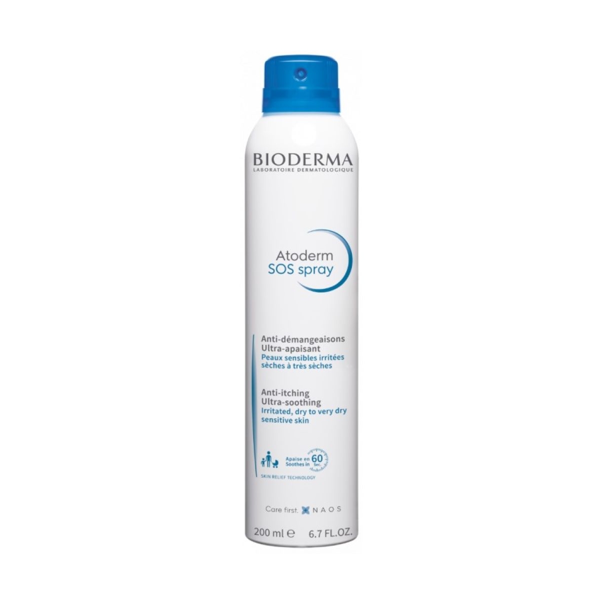 BIODERMA Atoderm SOS Spray aerosols, 200 ml - Produkta attēls