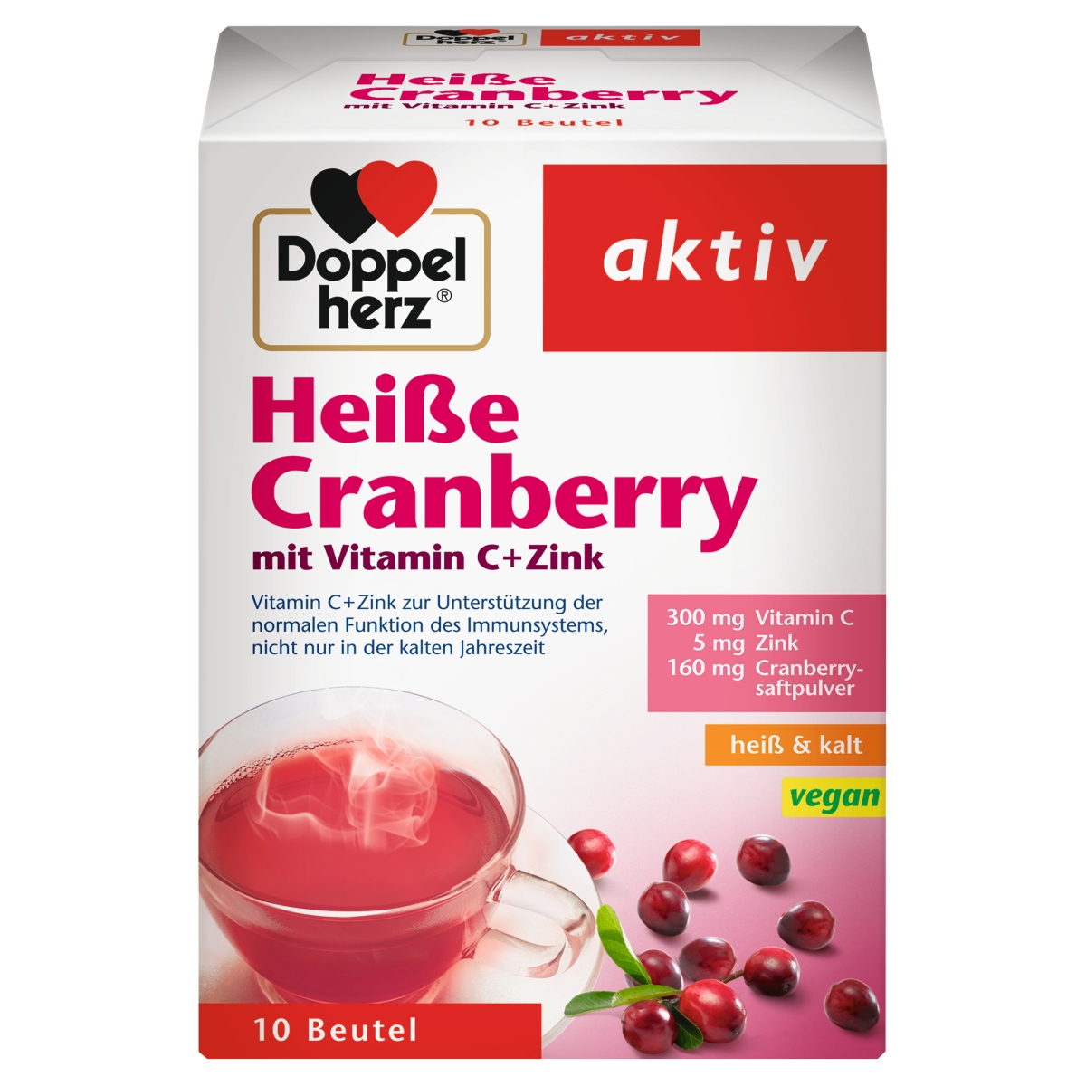 Doppelherz ® aktiv Heiβer Dzērvene + Vitamīns C+ Cinks karstais dzērie - Produkta attēls