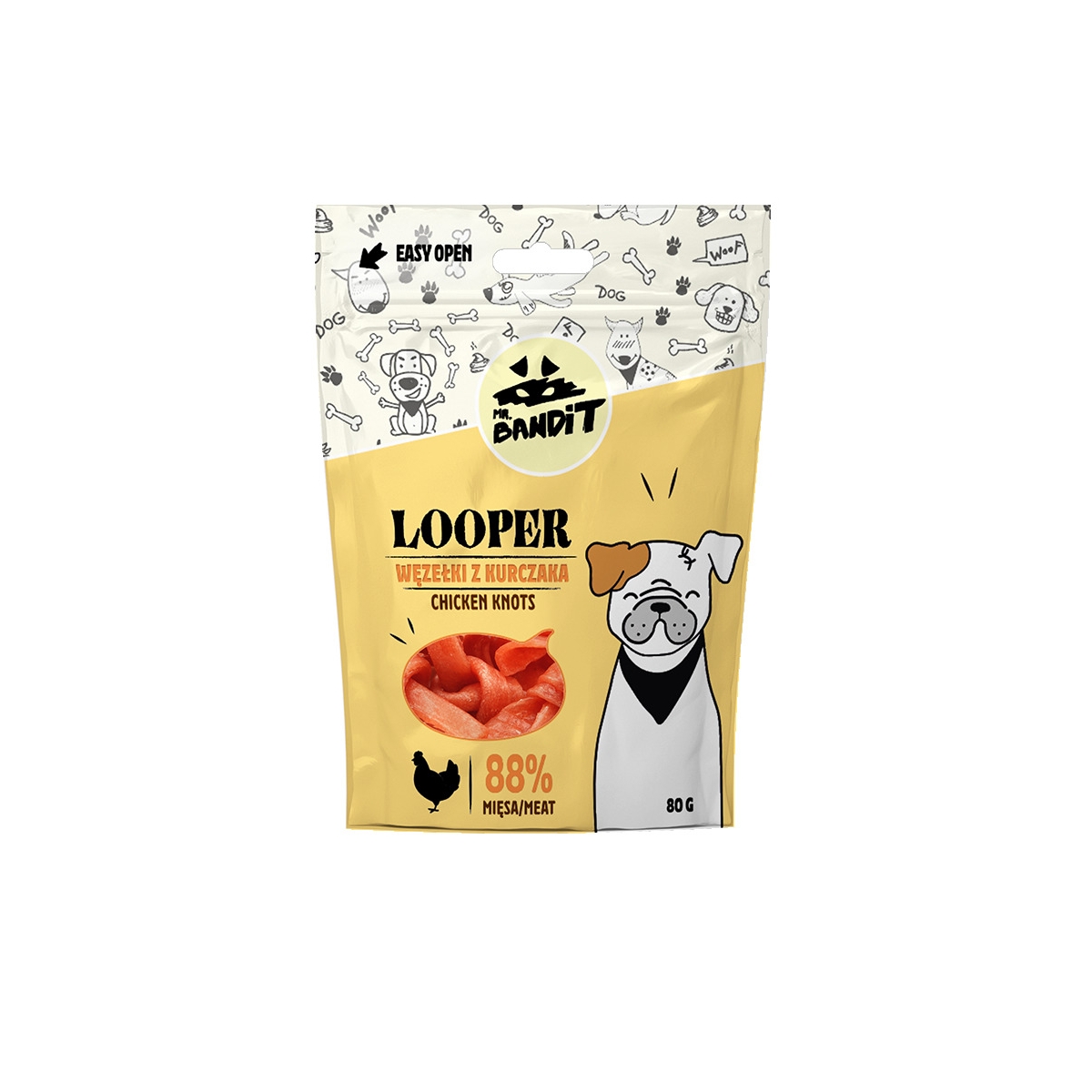 MR.BANDIT LOOPER CHICKEN KNOTS/VISTAS MEZGLI 80G /7806 - Produkta attēls