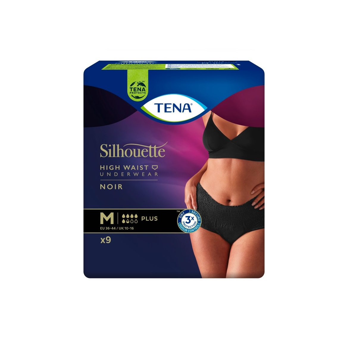 TENA Silhouette Noir Plus biksītes M izmērs - Produkta attēls